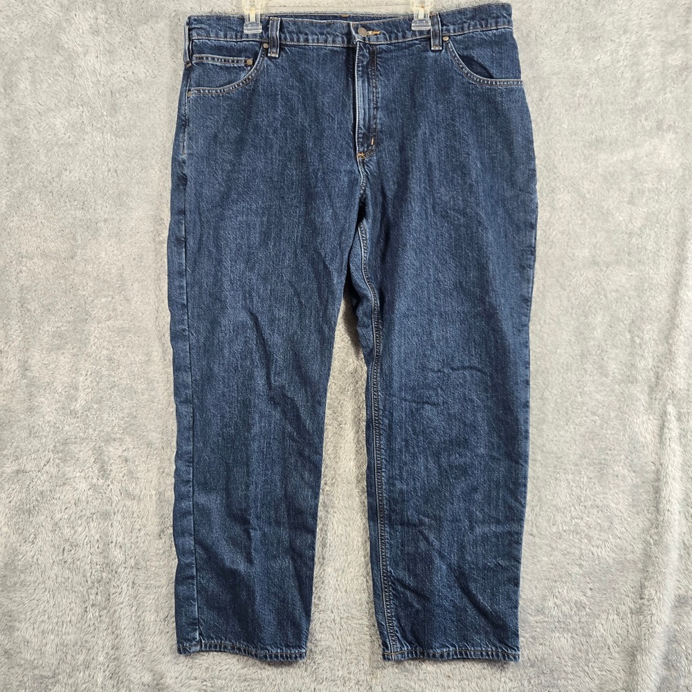 Carhartt Flannel Lined Jeans Mens 40x30 Relaxed Fit Dark Wash Denim 104842-H48